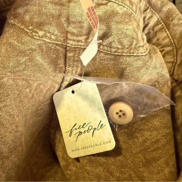 NWT Free People Rhodes Chino Romper Size Medium - Picture 13 of 14